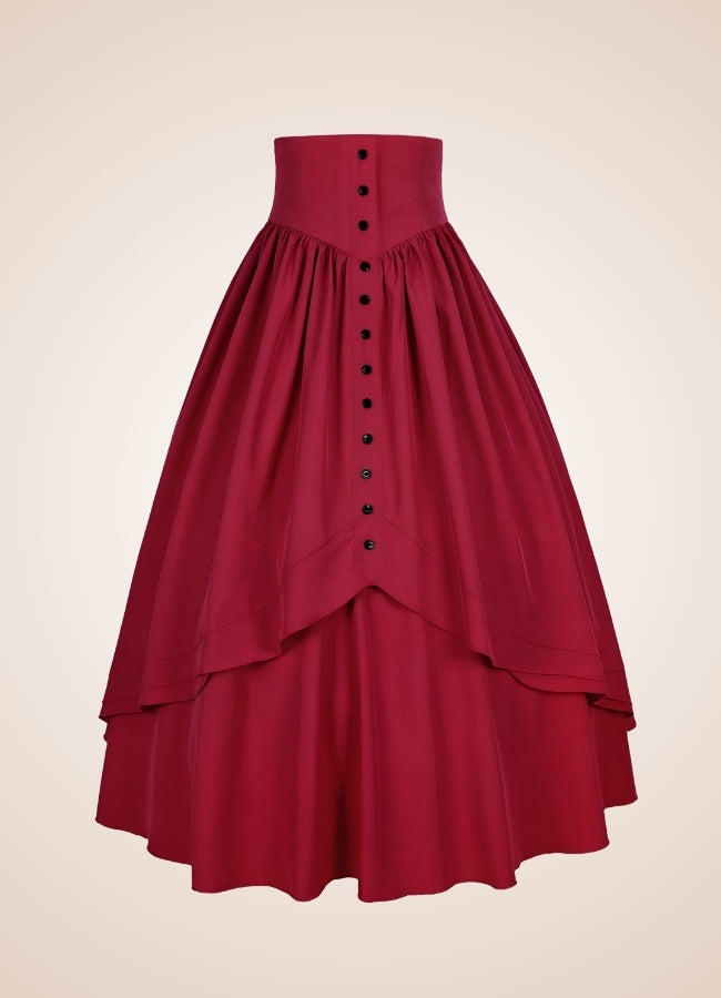 Retro High Waist Steampunk Skirt - Steampunk Australia