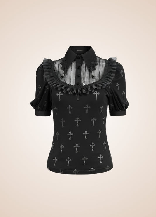 Ruffled Gothic Steampunk Shirt - Steampunk Australia