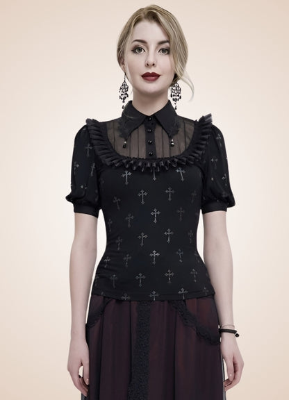 Ruffled Gothic Steampunk Shirt - Steampunk Australia