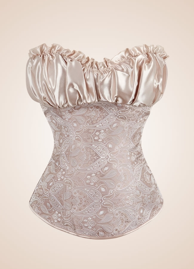 Satin Ruffle Steampunk Corset - Steampunk Australia