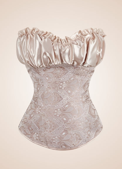Satin Ruffle Steampunk Corset - Steampunk Australia