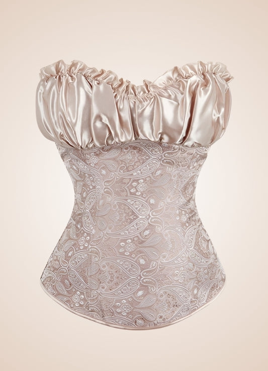 Satin Ruffle Steampunk Corset - Steampunk Australia