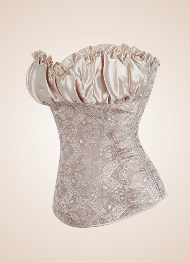 Satin Ruffle Steampunk Corset - Steampunk Australia