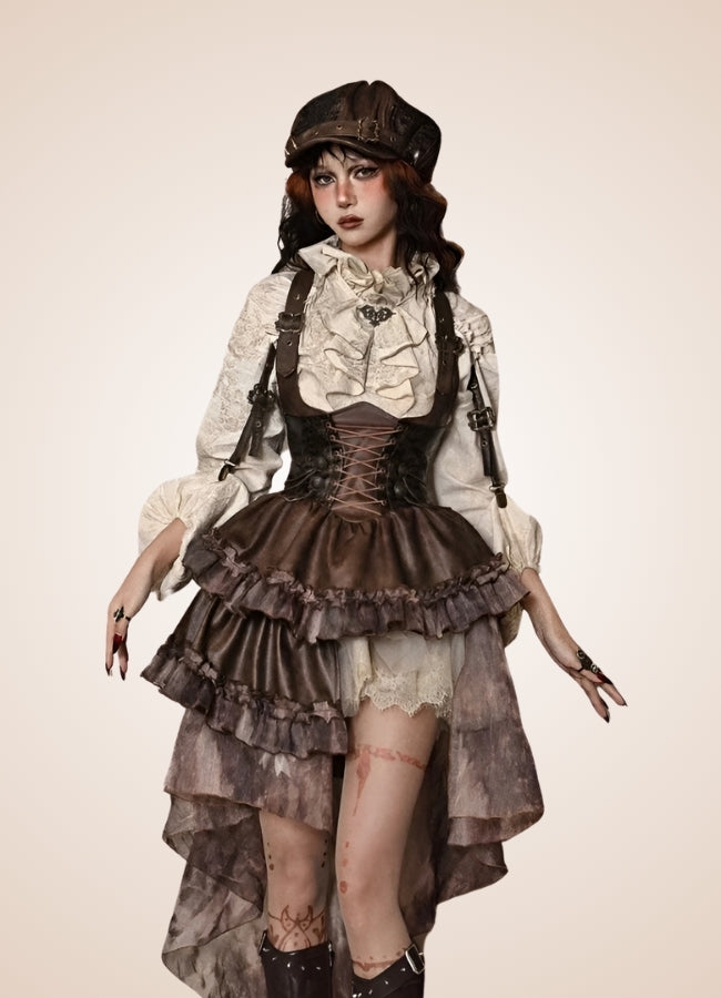 Scarlet Darkness Steampunk Dress - Steampunk Australia