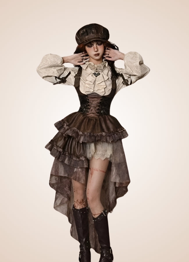 Scarlet Darkness Steampunk Dress - Steampunk Australia