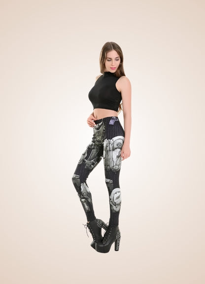 Silver Steampunk Legging - Steampunk Australia