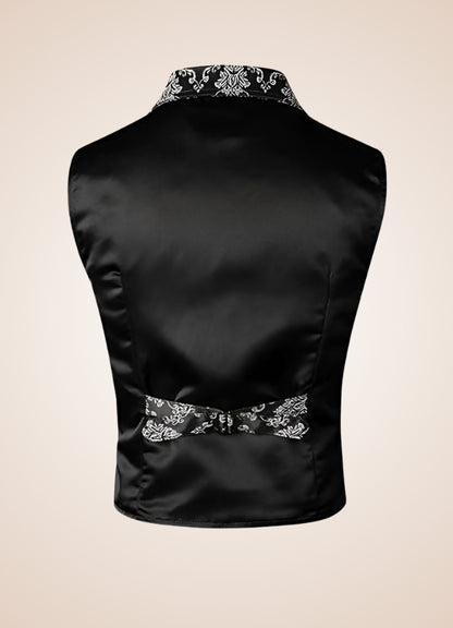 Silver Steampunk V Neck Vest - Steampunk Australia