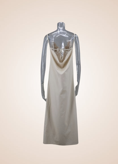 Steampunk Apricot Long Dress - Steampunk Australia