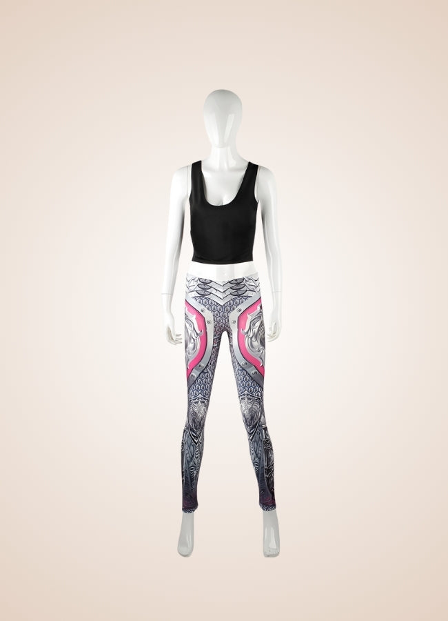 Steampunk Armor Print Legging - Steampunk Australia