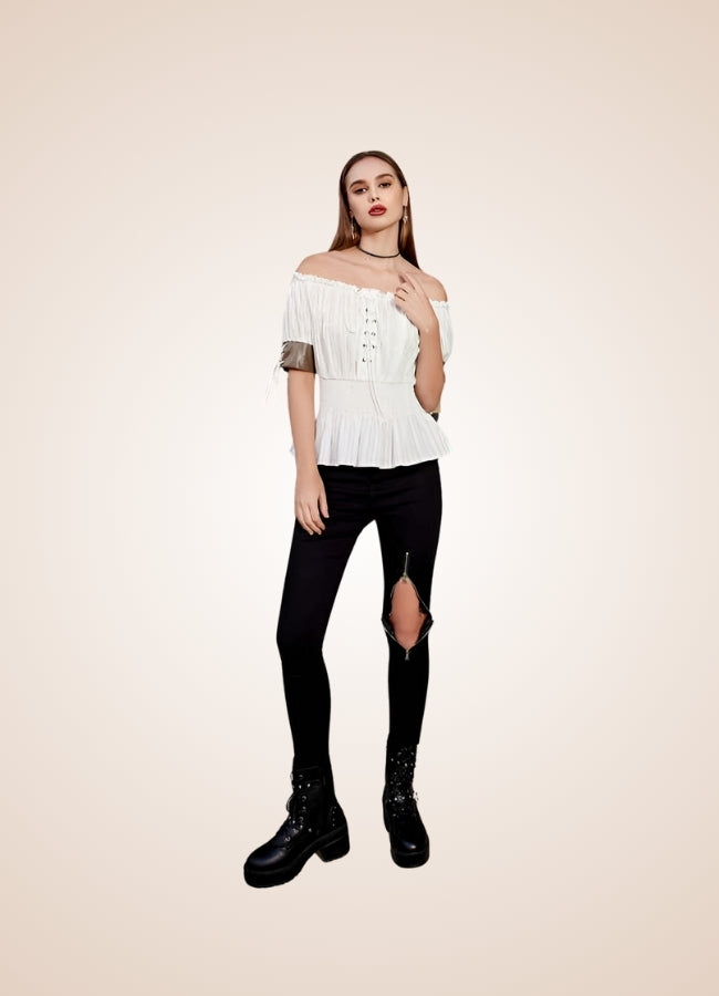 Steampunk Bare Shoulders Shirt - Steampunk Australia