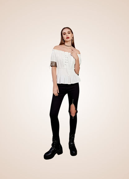 Steampunk Bare Shoulders Shirt - Steampunk Australia