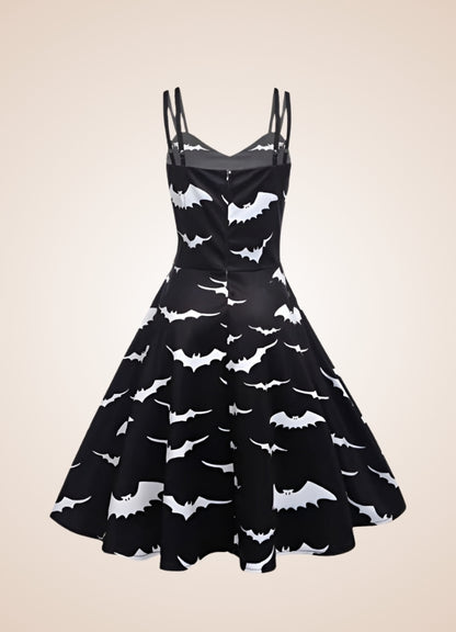 Steampunk Bat Print Dress - Steampunk Australia