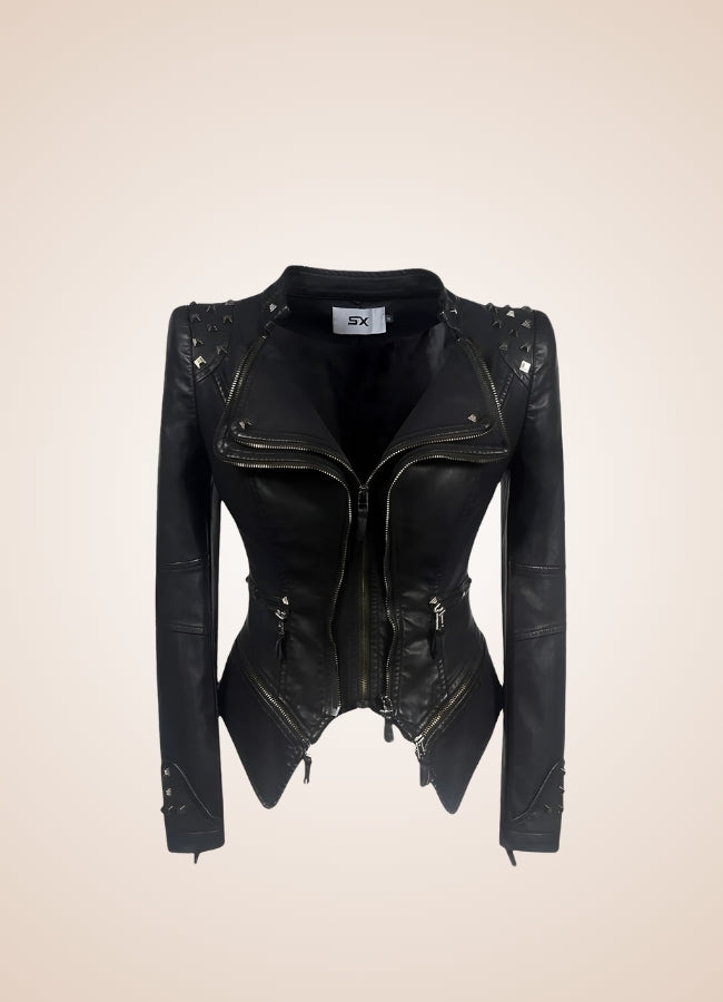 Steampunk Biker Leather Jacket - Steampunk Australia