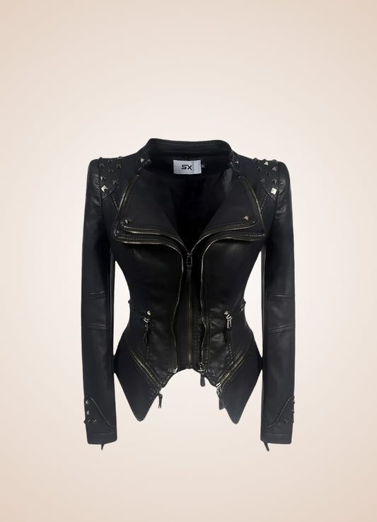 Steampunk Biker Leather Jacket - Steampunk Australia