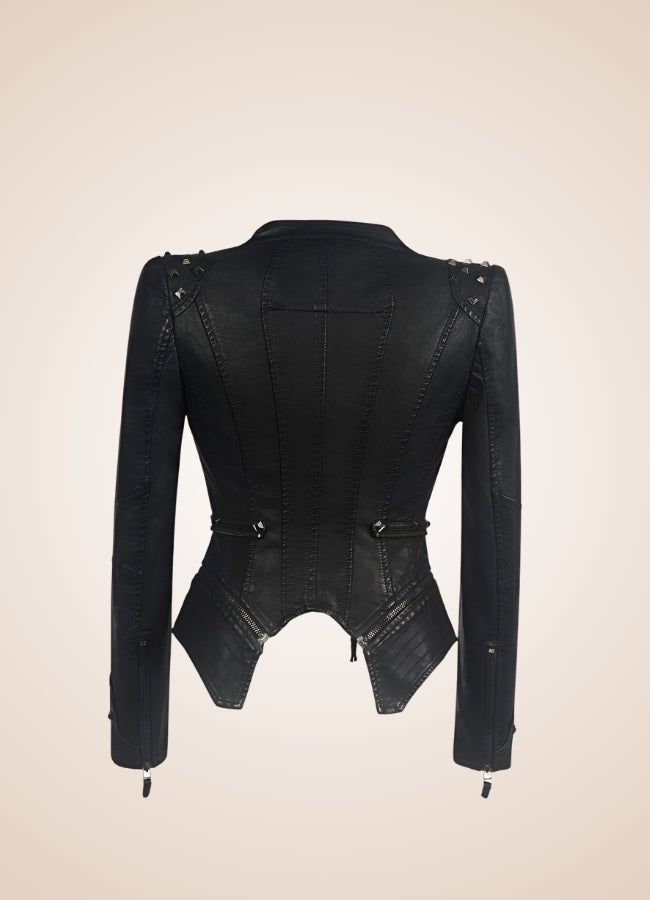 Steampunk Biker Leather Jacket - Steampunk Australia