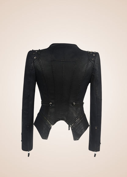 Steampunk Biker Leather Jacket - Steampunk Australia