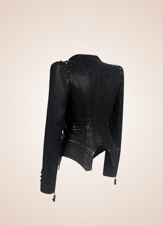 Steampunk Biker Leather Jacket - Steampunk Australia