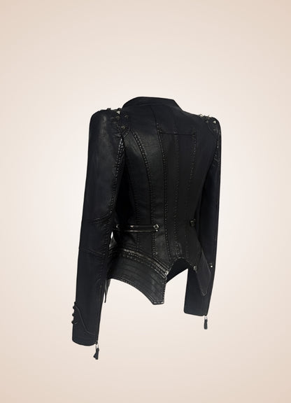 Steampunk Biker Leather Jacket - Steampunk Australia