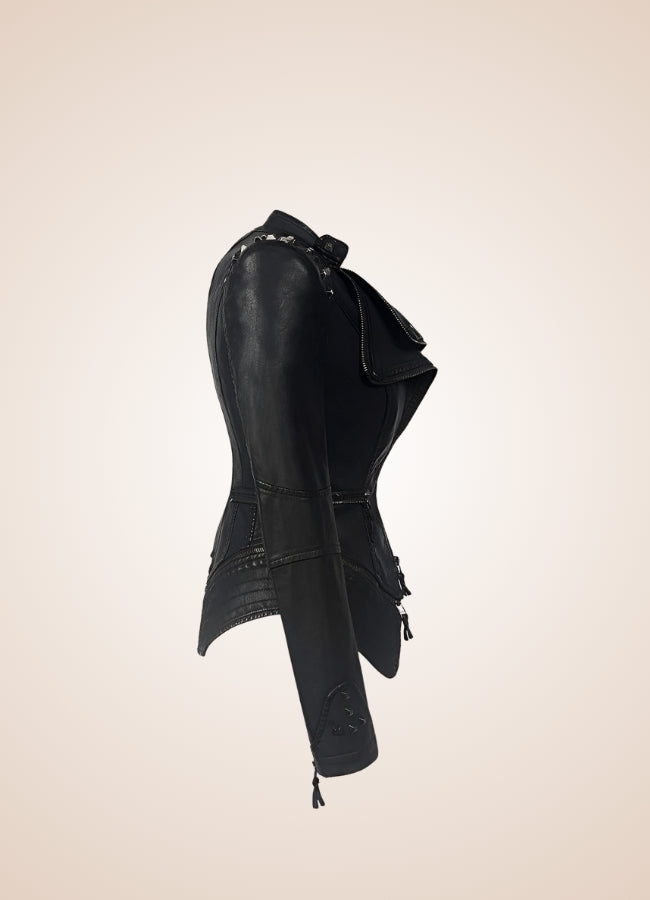 Steampunk Biker Leather Jacket - Steampunk Australia