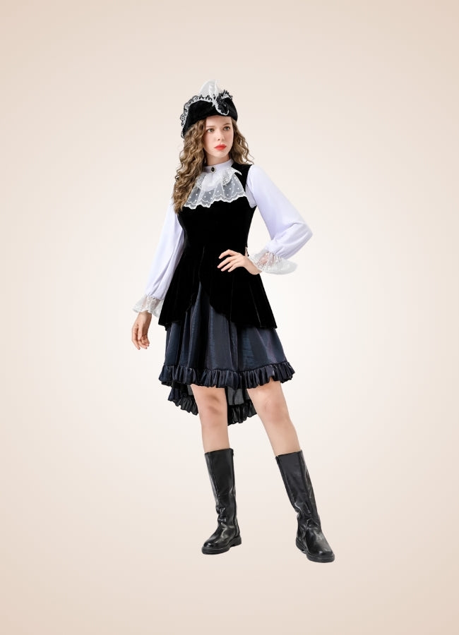 Steampunk Black Pirate Corset Dress - Steampunk Australia