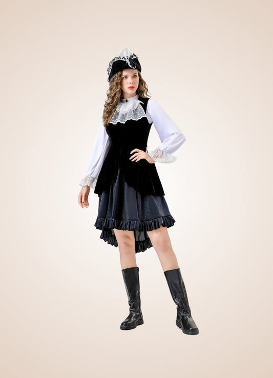 Steampunk Black Pirate Corset Dress - Steampunk Australia