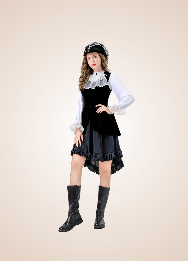 Steampunk Black Pirate Corset Dress - Steampunk Australia