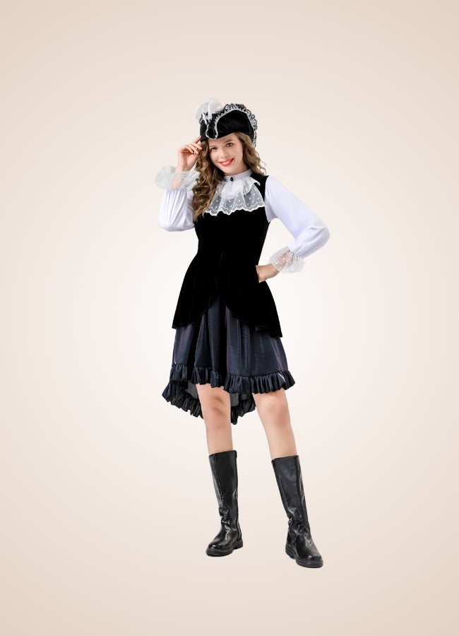 Steampunk Black Pirate Corset Dress - Steampunk Australia