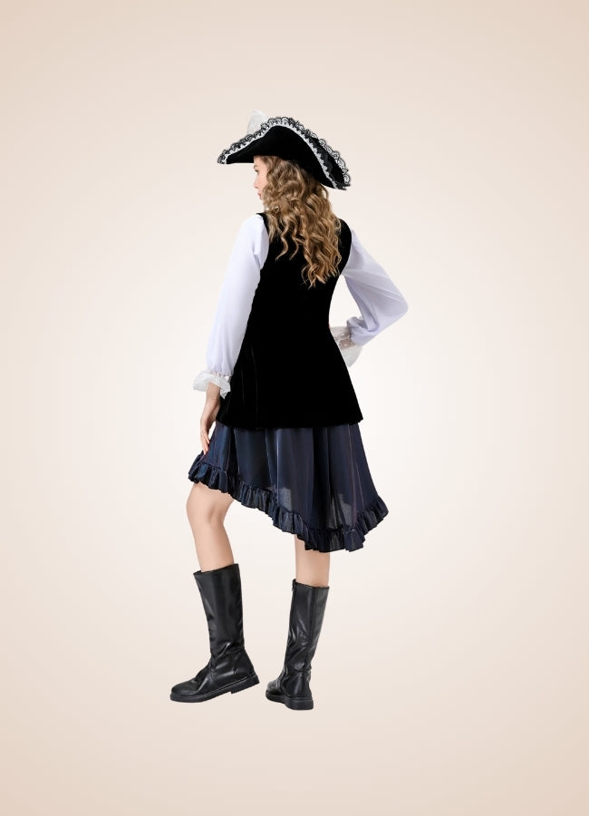 Steampunk Black Pirate Corset Dress - Steampunk Australia