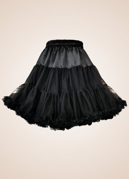 Steampunk Black Ruffled Skirt - Steampunk Australia