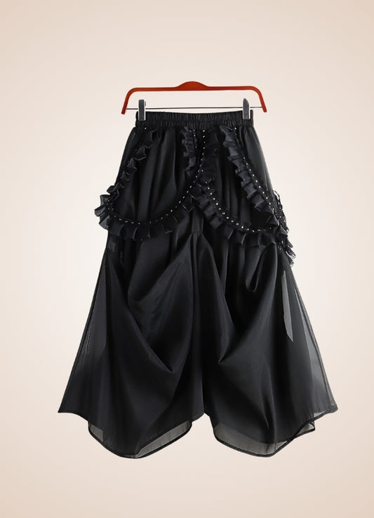 Steampunk Black Spring Skirt - Steampunk Australia