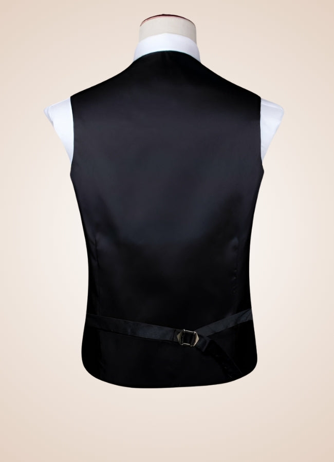Steampunk Black Suit Vest - Steampunk Australia