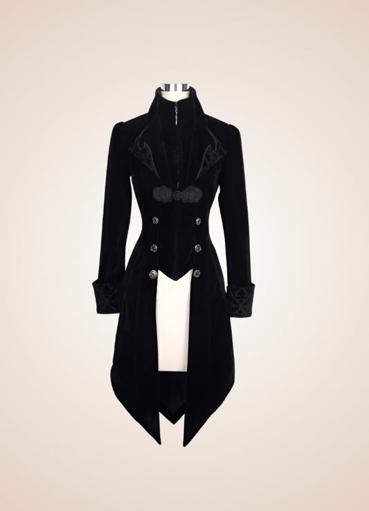 Steampunk Black Trench Coat - Steampunk Australia