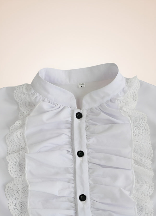 Steampunk British Style Ruffle Shirt - Steampunk Australia