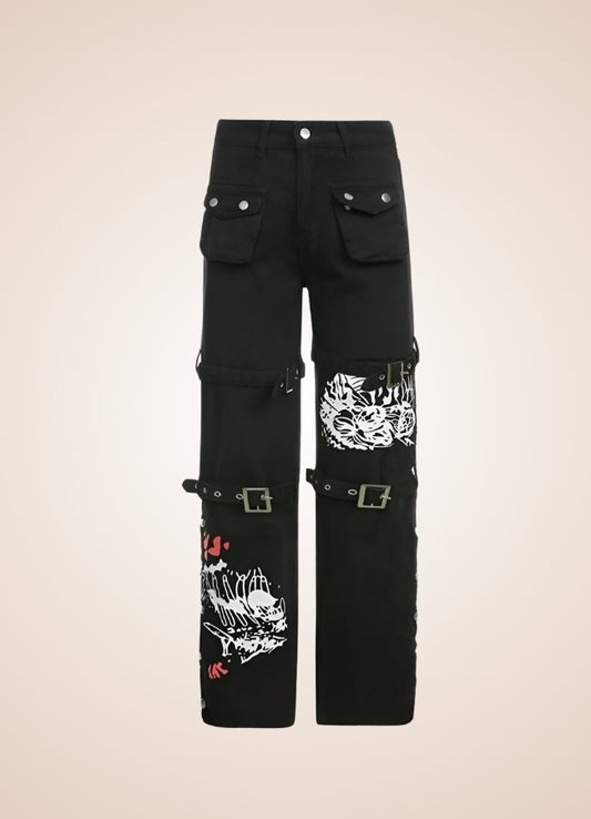 Steampunk Buckle Baggy Pants - Steampunk Australia