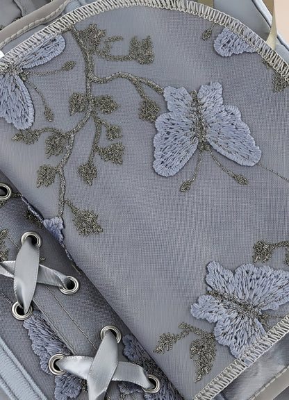 Steampunk Butterfly Embroidery Corset - Steampunk Australia