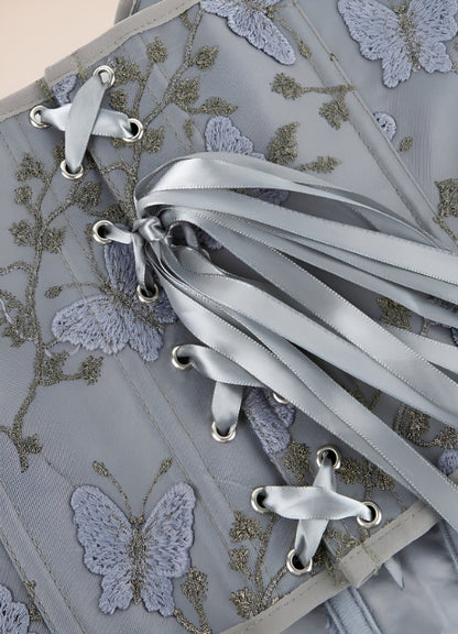 Steampunk Butterfly Embroidery Corset - Steampunk Australia