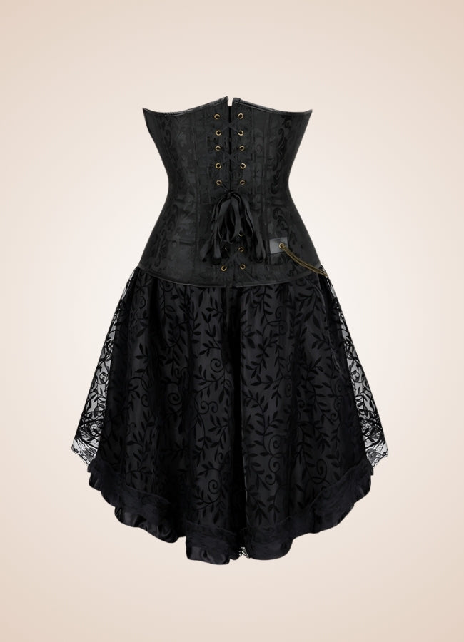 Steampunk Chain Leather Corset Dress - Steampunk Australia