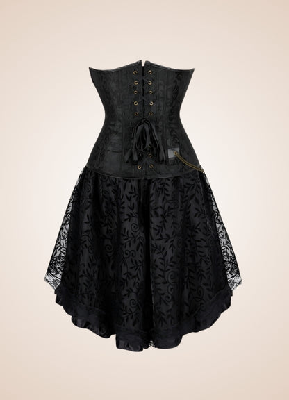 Steampunk Chain Leather Corset Dress - Steampunk Australia