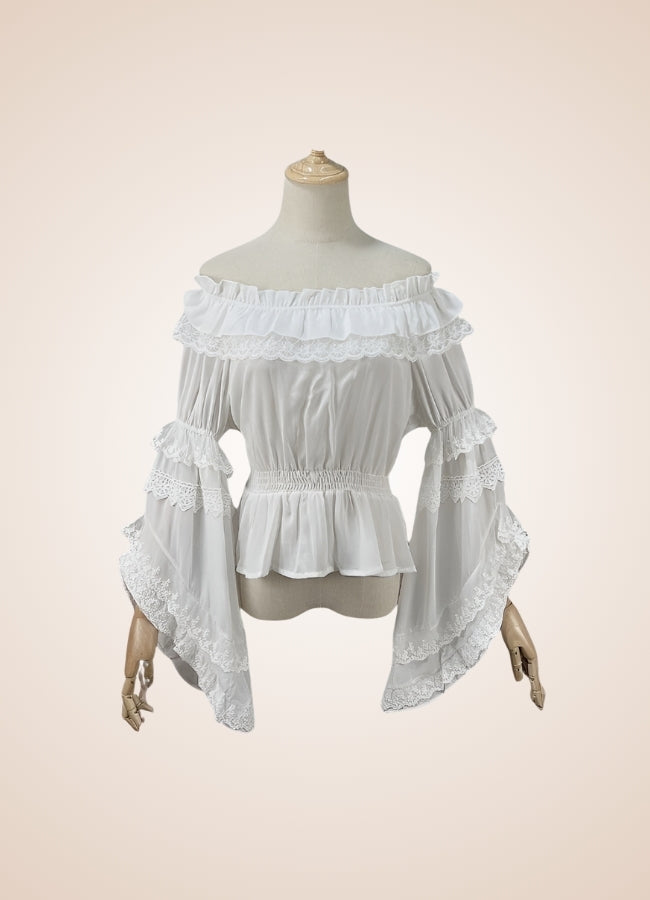 Steampunk Chiffon Ruffles Shirt - Steampunk Australia