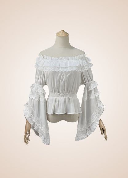 Steampunk Chiffon Ruffles Shirt - Steampunk Australia