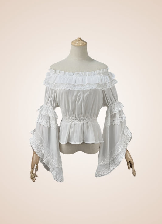 Steampunk Chiffon Ruffles Shirt - Steampunk Australia