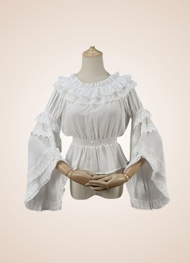 Steampunk Chiffon Ruffles Shirt - Steampunk Australia