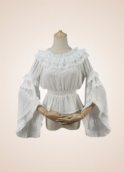 Steampunk Chiffon Ruffles Shirt - Steampunk Australia