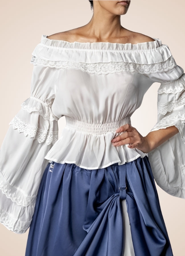 Steampunk Chiffon Ruffles Shirt - Steampunk Australia