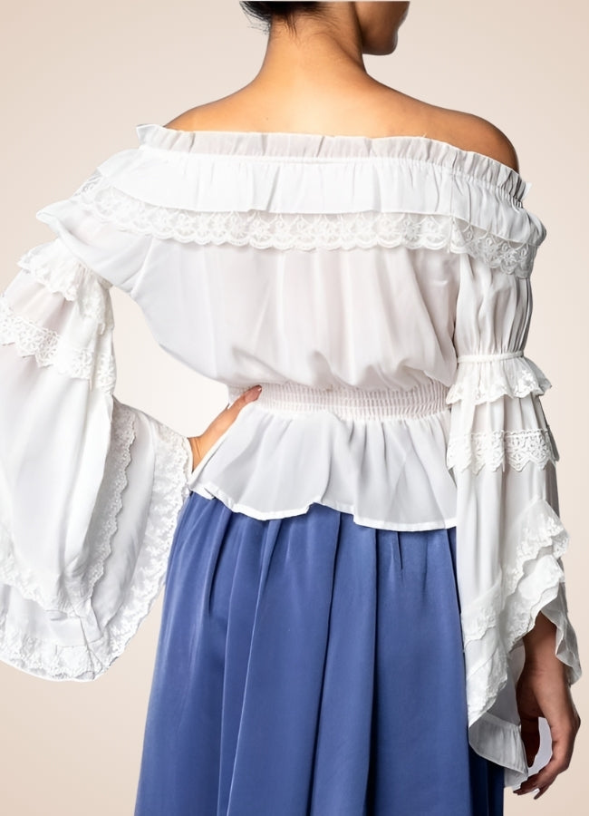 Steampunk Chiffon Ruffles Shirt - Steampunk Australia
