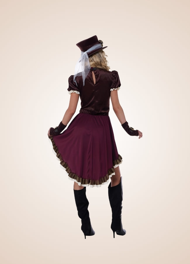 Steampunk Classic Brown Dress - Steampunk Australia