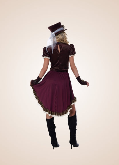 Steampunk Classic Brown Dress - Steampunk Australia
