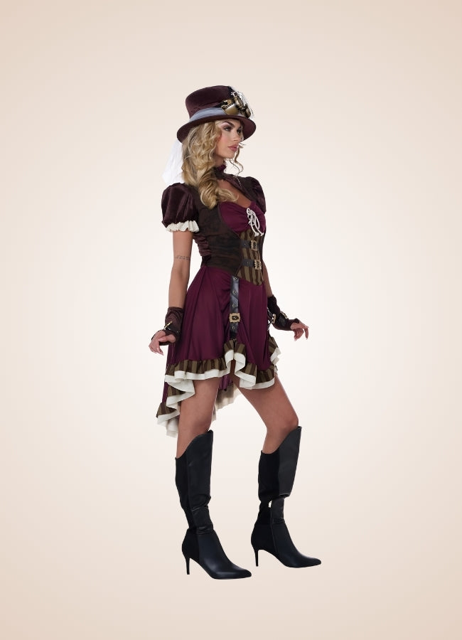 Steampunk Classic Brown Dress - Steampunk Australia