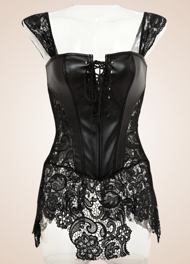 Steampunk Corset With Mesh Skirt - Steampunk Australia