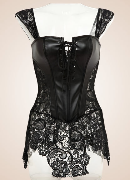 Steampunk Corset With Mesh Skirt - Steampunk Australia